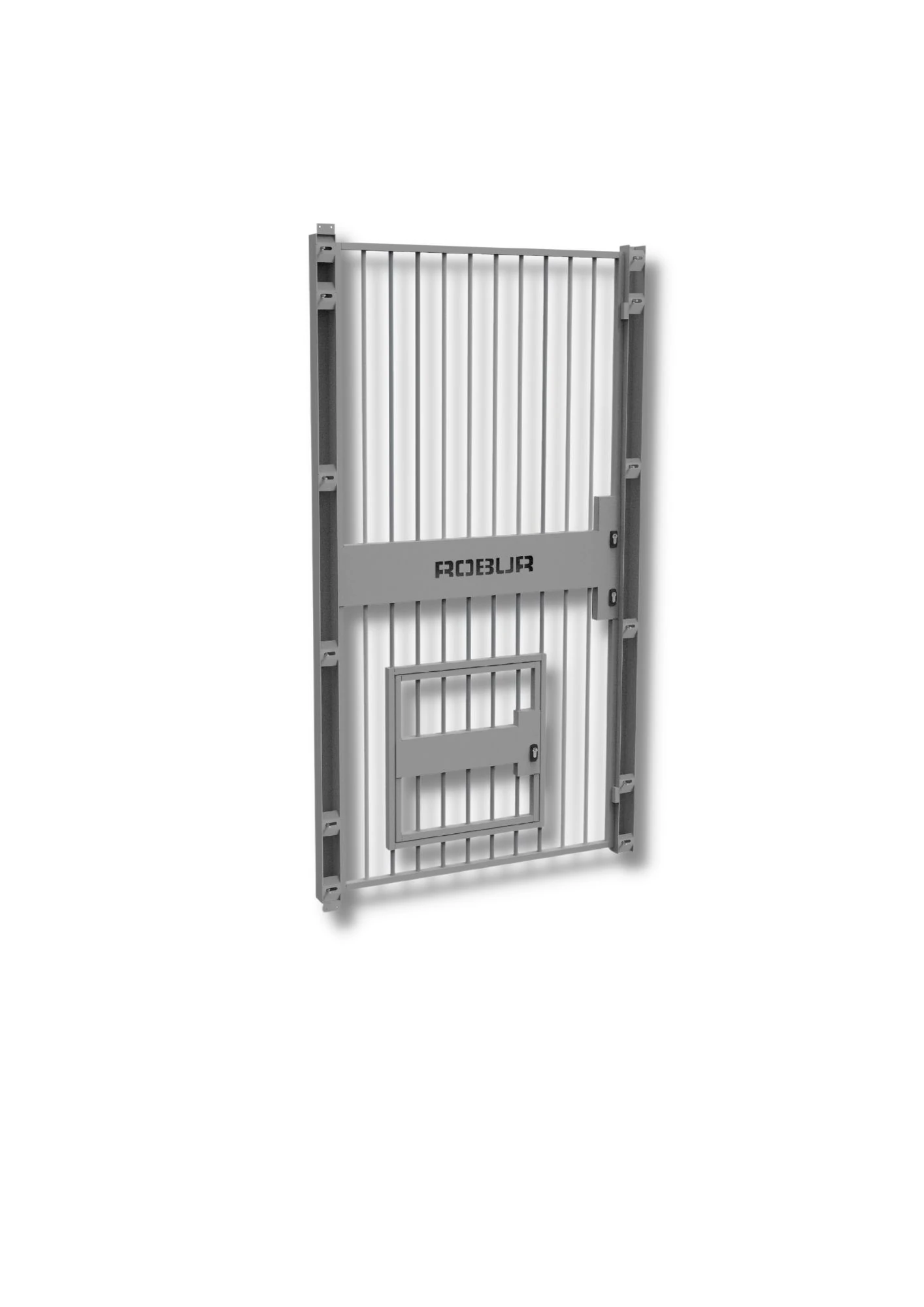Grille gate type 950 with integrated emergency gate